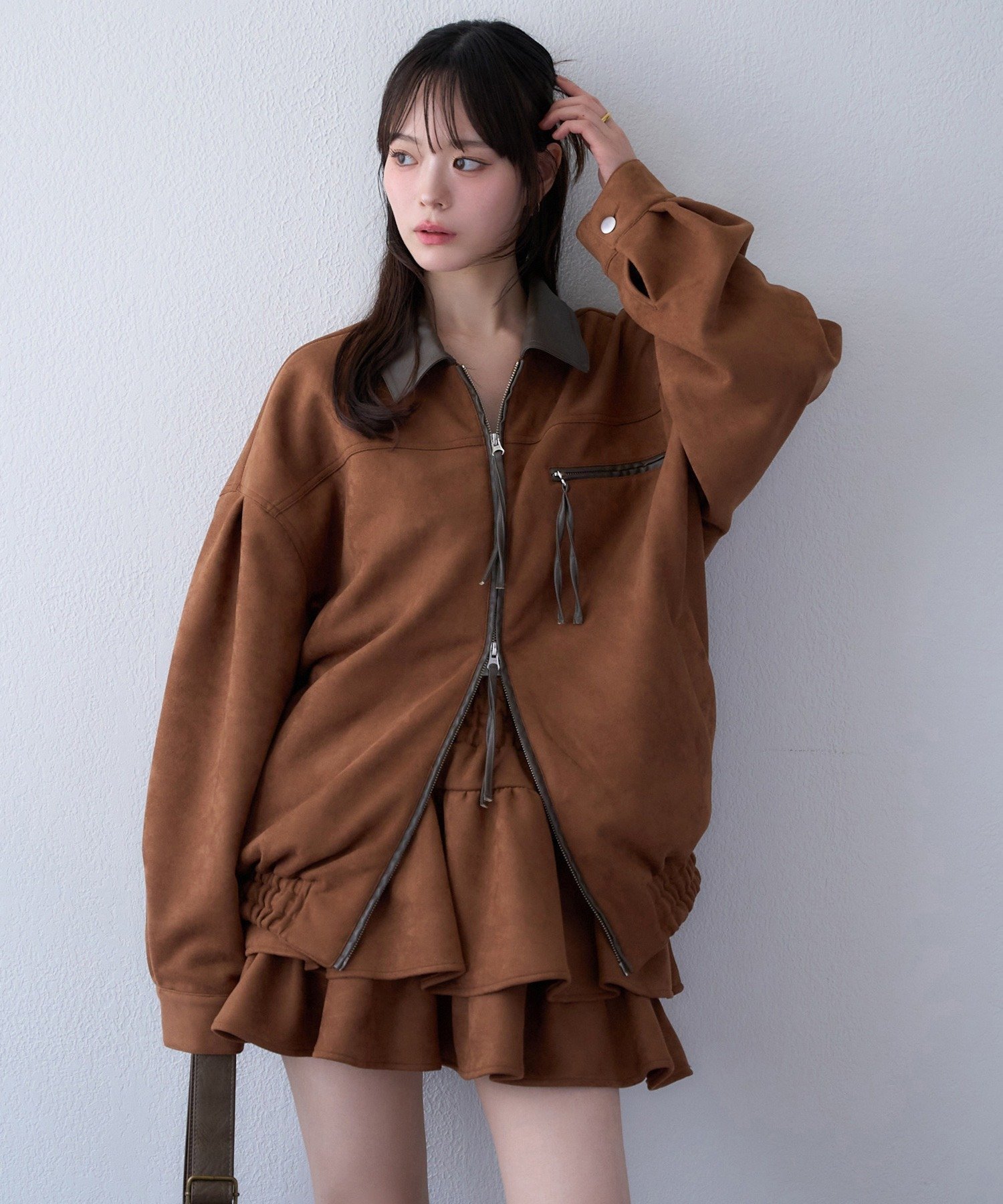 【ナイスクラップ/NICE CLAUP】の【WEB限定】セットアップ対応/パイピングジャケット インテリア・キッズ・メンズ・レディースファッション・服の通販 founy(ファニー) 　ファッション　Fashion　レディースファッション　Fashion for Women　アウター　Coat / Outerwear Collection　レディースジャケット・軽アウター　Jackets　2025年　2025　2025-2026秋冬・A/W　Autumn/Winter 2025–26 AW25–26　おすすめ　Recommended / Our Picks　ショルダー　Shoulder, Shoulder Strap　ジャケット　Jacket, Outerwear　セットアップ　Set-Up, Coordinated Outfit　ドロップ　Drop Shoulder, Dropped Style　ボトム　Bottoms, Lower Wear　ミックス　Mix, Mixed Style　ミニスカート　Mini Skirt, Short Skirt　ブラウン|ID: prp329100004674188 ipo3291000000033780492