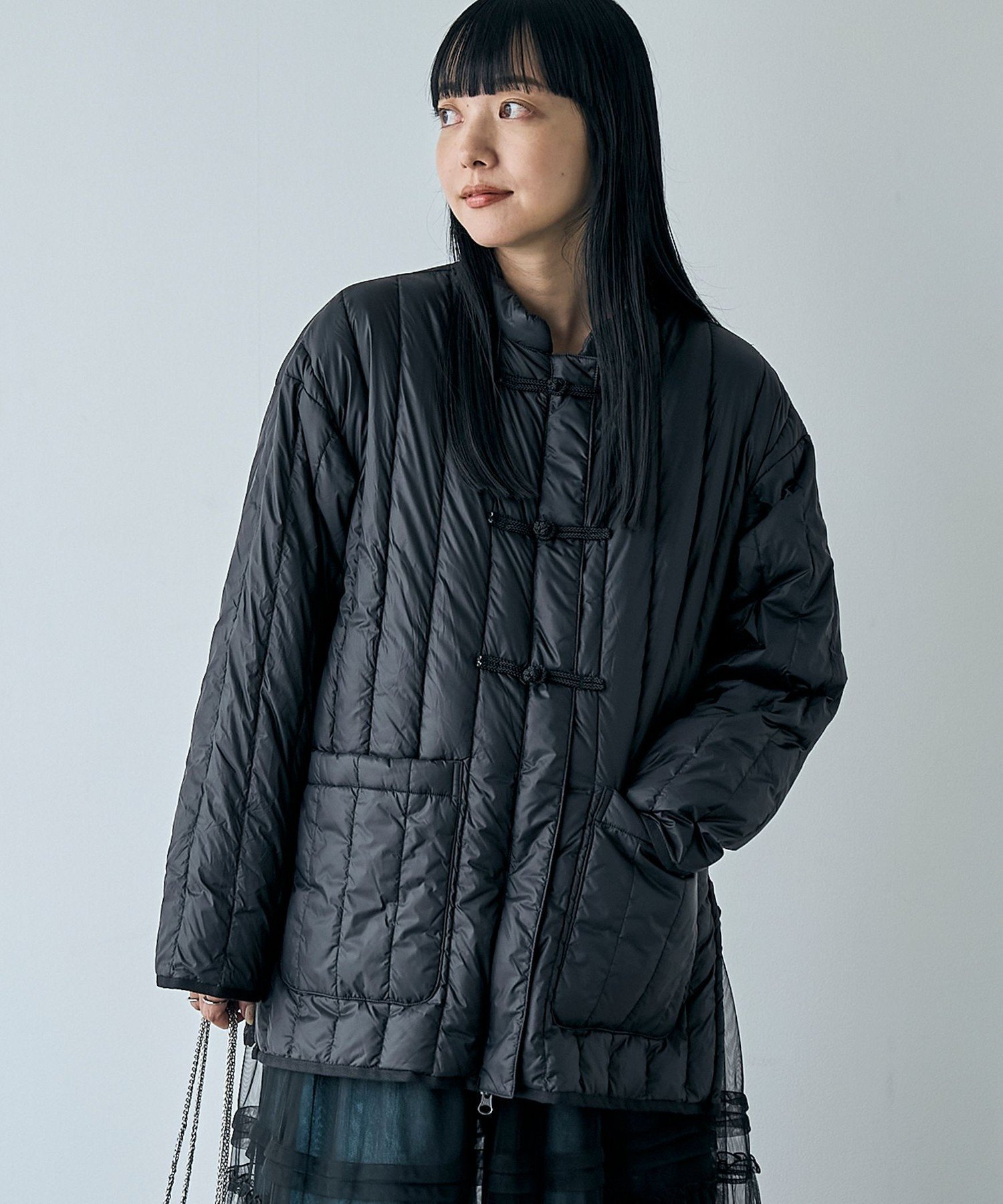 【コーエン/COEN】のTAION(タイオン)別注チャイナダウンブルゾン 人気、トレンドファッション・服の通販 founy(ファニー) 　ファッション　Fashion　レディースファッション　Fashion for Women　アウター　Coat / Outerwear Collection　ブルゾンジャケット・スポーティアウター　Blouson Jackets　インナー　Innerwear　ジップ　Zip, Zipper　ジャケット　Jacket, Outerwear　ストライプ　Stripe, Striped Pattern　スリット　Slit, Slit Detail　ダウン　Down, Puffer　パイピング　Piping, Trim Design　フロント　Front, Front Design　ブルゾン　Blouson, Bomber Jacket　ベーシック　Basic, Essential　ポケット　Pocket, Pocket Detail　別注　Limited Edition, Custom Order　 other-1|ID: prp329100004674192 ipo3291000000033780503