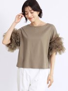 【ヴァン/Vin】のボリュームチュールスリーブカットソー 人気、トレンドファッション・服の通販 founy(ファニー) ファッション Fashion レディースファッション Fashion for Women トップス・カットソー Cut & Sew Tops カットソー・ベーシックTシャツ Cut-and-Sewn Tops / Stretch Tees & Basics インナー Innerwear カットソー Cut and Sewn Top シンプル Simple, Minimal タイトスカート Pencil Skirt, Tight Skirt ドッキング Docking, Mixed Material バランス Balance, Style Balance エレガント 上品 Elegant thumbnail カーキ|ID: prp329100004674257 ipo3291000000033780760