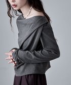 【ビーフラット/bflat】のフロントドレープデザイントップス 人気、トレンドファッション・服の通販 founy(ファニー) ファッション Fashion レディースファッション Fashion for Women トップス・カットソー Cut & Sew Tops アシンメトリー Asymmetrical Style カットソー Cut and Sewn Top シンプル Simple, Minimal トレンド Trend, Trending Now 長袖 Long Sleeve, Full Sleeve thumbnail 杢チャコール|ID: prp329100004674259 ipo3291000000033780770