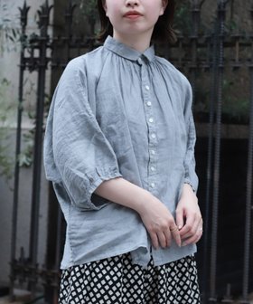 【ドミンゴ/DOMINGO】のリネンキャンバス グランシャツ 人気、トレンドファッション・服の通販 founy(ファニー) ファッション Fashion レディースファッション Fashion for Women トップス・カットソー Cut & Sew Tops シャツ・ブラウス・オフィスカジュアル Elegant Blouses & Button-Ups 春 Spring キャンバス Canvas, Canvas Fabric ギャザー Gathered, Ruffled ドレープ Drape, Draping Fabric バランス Balance, Style Balance ファブリック Fabric, Textile フォルム Silhouette, Form 羽織 Haori, Light Jacket リネン Linen, Linen Fabric S/S・春夏 SS, Spring/Summer, Warm Season 夏 Summer エレガント 上品 Elegant |ID:prp329100004674352