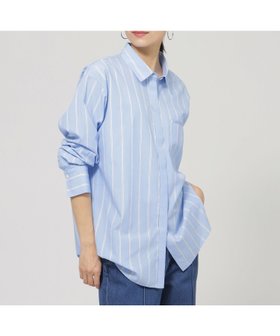 【エヴェックス バイ クリツィア/EVEX by KRIZIA】の【ウォッシャブル】ラメストライプシャツ 人気、トレンドファッション・服の通販 founy(ファニー) ファッション Fashion レディースファッション Fashion for Women トップス・カットソー Cut & Sew Tops シャツ・ブラウス・オフィスカジュアル Elegant Blouses & Button-Ups ウォッシャブル Machine Washable シンプル Simple, Minimal ストライプ Stripe, Striped Pattern パターン Pattern, Design Print フロント Front, Front Design ベーシック Basic, Essential ポケット Pocket, Pocket Detail ヨーク Yoke, Yoke Design 夏 Summer 春 Spring S/S・春夏 SS, Spring/Summer, Warm Season |ID:prp329100004674379