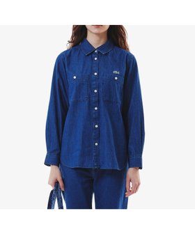 【ラコステ/LACOSTE】のダブルポケットデニムシャツ 人気、トレンドファッション・服の通販 founy(ファニー) ファッション Fashion レディースファッション Fashion for Women トップス・カットソー Cut & Sew Tops シャツ・ブラウス・オフィスカジュアル Elegant Blouses & Button-Ups クラシック Classic, Timeless Style ダブル Double, Double-Breasted デニム Denim, Jeans Material ポケット Pocket, Pocket Detail レギュラー Regular, Standard Fit ワーク Workwear, Utility Style 定番 Standard, Basic Item 軽量 Lightweight, Ultra Light |ID:prp329100004674434
