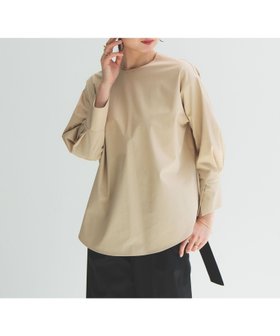 【デミルクス ビームス/Demi-Luxe BEAMS】 【8/7再値下げ】Oggi * Demi-Luxe BEAMS / スリットカフス クルーネックブラウス人気、トレンドファッション・服の通販 founy(ファニー) ファッション Fashion レディースファッション Fashion for Women トップス・カットソー Cut & Sew Tops シャツ・ブラウス・オフィスカジュアル Elegant Blouses & Button-Ups インナー Innerwear 春 Spring カフス Cuff Design シンプル Simple, Minimal ジャケット Jacket, Outerwear スリット Slit, Slit Detail デスク Desk, Work Desk フラット Flat, Flat Shoes リアル Real, Realistic ワーク Workwear, Utility Style ビジネス 仕事 通勤 Business / Work / Commuting |ID:prp329100004677325