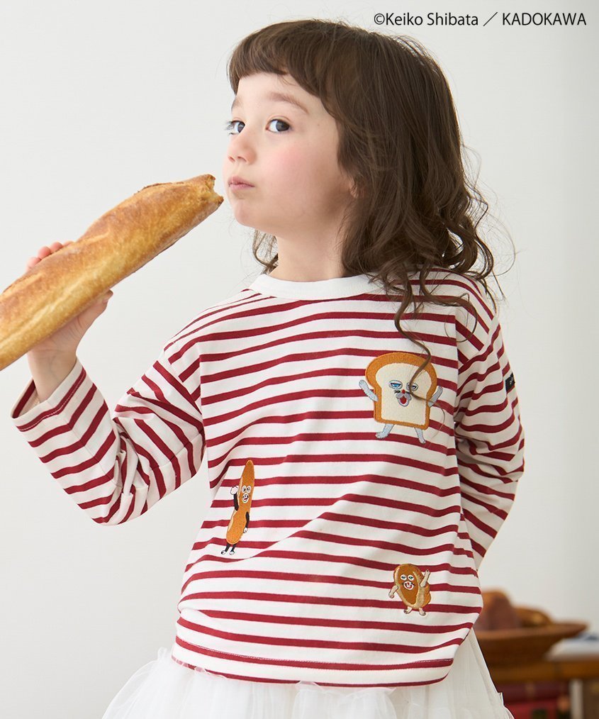 【ナルミヤ オンライン/NARUMIYA ONELINE / KIDS】の【パンどろぼう】ボーダーモチーフ長袖Tシャツ 人気、トレンドファッション・服の通販 founy(ファニー) 　ファッション　Fashion　キッズファッション　Fashion for Kids　キャラクター　Character, Licensed Characters　ボーダー　Border, Stripe　ポケット　Pocket, Pocket Detail　モチーフ　Motif, Design Theme　人気　Popular, Best Seller　長袖　Long Sleeve, Full Sleeve　 other-1|ID: prp329100004677326 ipo3291000000033792986