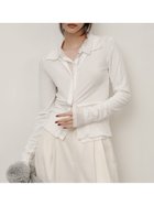 【フレイ アイディー/FRAY I.D】のレイヤードポロカットソー 人気、トレンドファッション・服の通販 founy(ファニー) ファッション Fashion レディースファッション Fashion for Women トップス・カットソー Cut & Sew Tops カットソー・ベーシックTシャツ Cut-and-Sewn Tops / Stretch Tees & Basics シアー Sheer, See-Through シンプル Simple, Minimal スマート Smart, Elegant バランス Balance, Style Balance フィット Fit, Slim Fit フロント Front, Front Design リラックス Relax, Relaxed Fit thumbnail IVR[003]|ID: prp329100004677374 ipo3291000000034055743