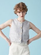 【ファーファー/FURFUR】の【限定カラー】ツイードベスト 人気、トレンドファッション・服の通販 founy(ファニー) ファッション Fashion レディースファッション Fashion for Women アウター Coat / Outerwear Collection トップス・カットソー Cut & Sew Tops ベスト&ジレ / 重ね着スタイル Vests & Gilets コンパクト Compact, Small Size ジャケット Jacket, Outerwear セットアップ Set-Up, Coordinated Outfit チュール Tulip, Tulip Motif ツイード Twill, Twill Weave デニム Denim, Jeans Material フェミニン Feminine, Girly フリンジ Fringe, Tassel ベスト Vest, Waistcoat エレガント 上品 Elegant thumbnail GRY[006]|ID: prp329100004677376 ipo3291000000033793360