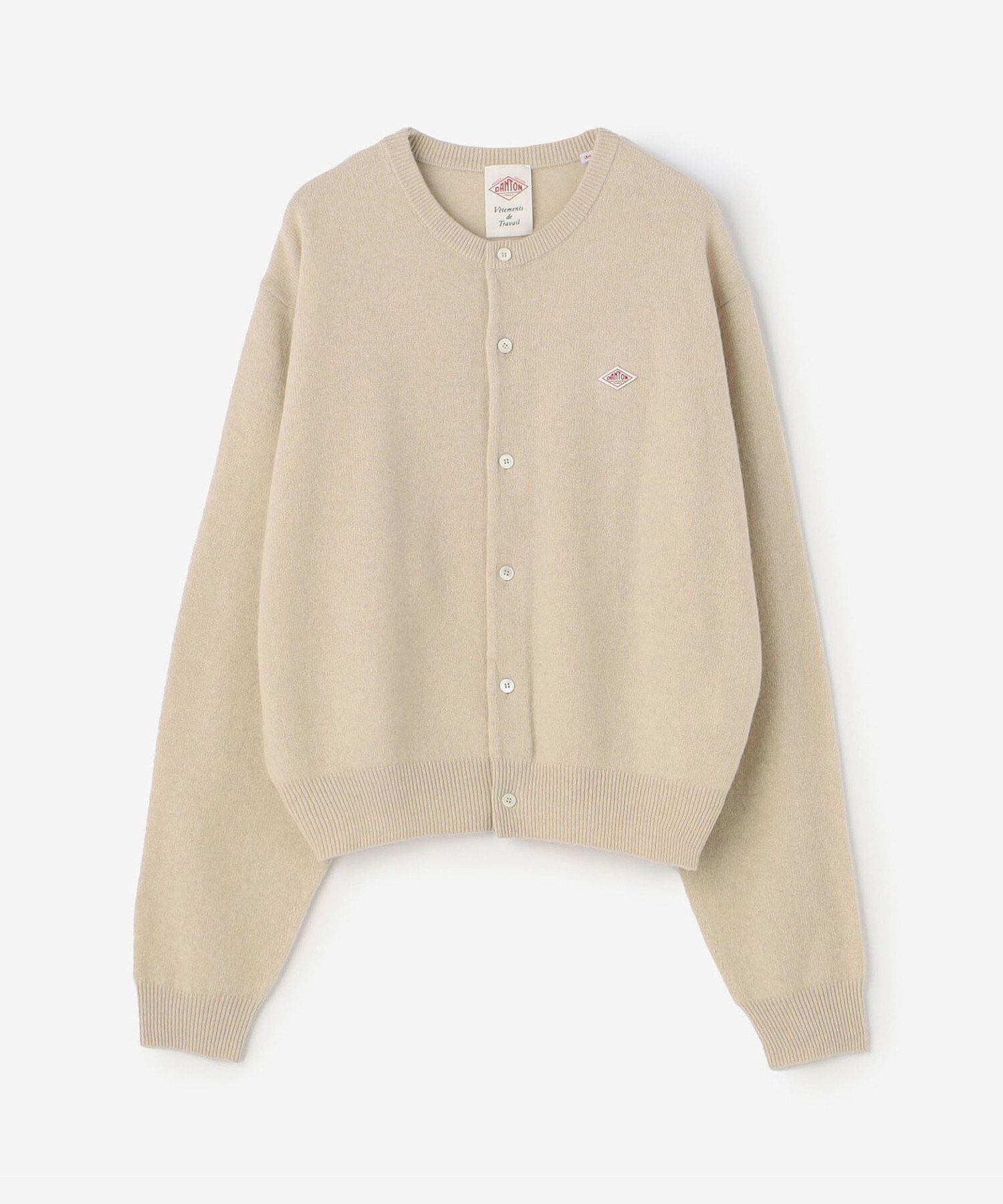 【ビショップ/Bshop】のラムウール クルーネックニットカーディガン WOMEN インテリア・キッズ・メンズ・レディースファッション・服の通販 founy(ファニー) 　ファッション　Fashion　レディースファッション　Fashion for Women　トップス・カットソー　Cut & Sew Tops　ニット　Knit Tops & Sweaters　カーディガン・羽織り　Layered Style Cardigans　カーディガン　Cardigan, Knitwear　OATMEAL|ID: prp329100004677520 ipo3291000000033794063