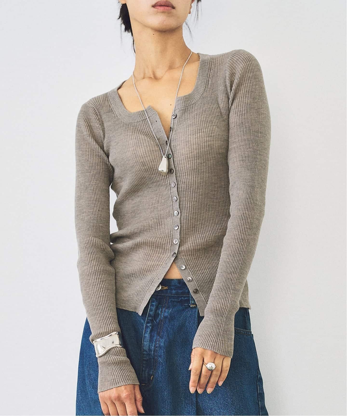 【プラージュ/Plage】のR IAM RIB SEER プルオーバー インテリア・キッズ・メンズ・レディースファッション・服の通販 founy(ファニー) 　ファッション　Fashion　レディースファッション　Fashion for Women　トップス・カットソー　Cut & Sew Tops　カジュアルプルオーバー・ニットトップス　Pullovers & Knit Tops / Casual Pullovers　インナー　Innerwear　カーディガン　Cardigan, Knitwear　ジュエリー　Jewelry, Accessories　バランス　Balance, Style Balance　ボトム　Bottoms, Lower Wear　リラックス　Relax, Relaxed Fit　ベージュ|ID: prp329100004677584 ipo3291000000033794399