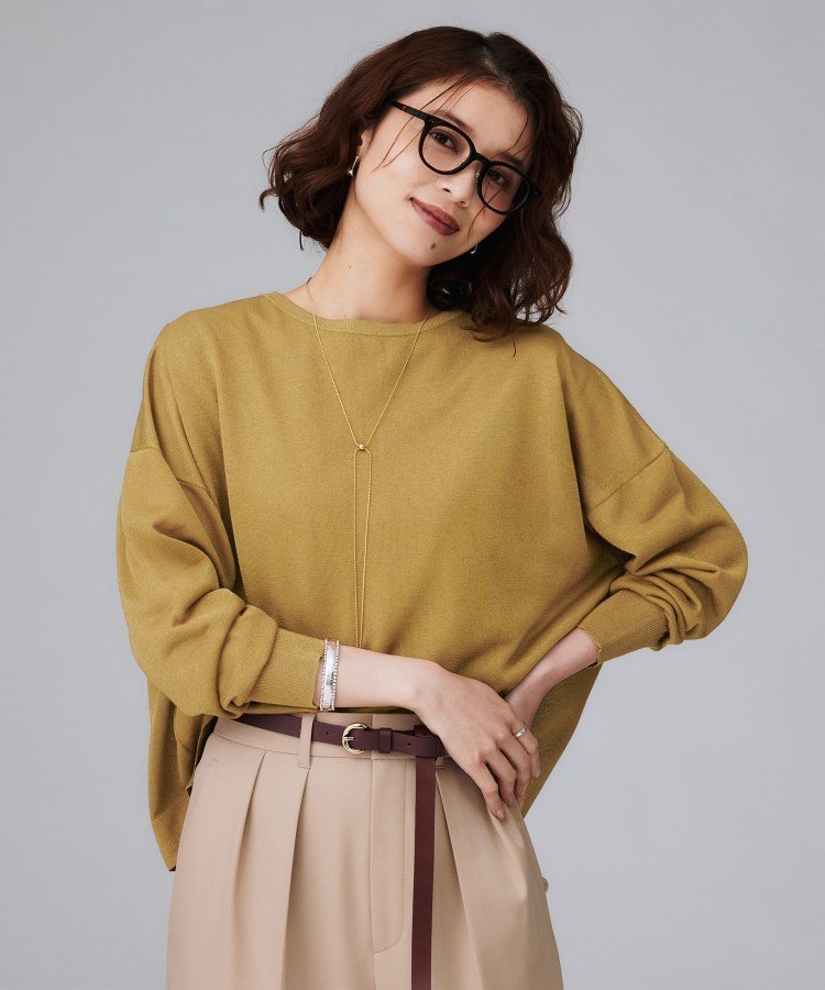 【アンタイトル/UNTITLED】の【前後2WAY/アンサンブル可/ゆったり】シアーカーディガン インテリア・キッズ・メンズ・レディースファッション・服の通販 founy(ファニー) 　ファッション　Fashion　レディースファッション　Fashion for Women　トップス・カットソー　Cut & Sew Tops　カーディガン・羽織り　Layered Style Cardigans　アンサンブルニット　Knit Ensembles & Twin Sets　アンサンブル　Ensemble Set　イタリア　Italy　エレガント 上品　Elegant　秋　Autumn　カーディガン　Cardigan, Knitwear　シアー　Sheer, See-Through　スマート　Smart, Elegant　ダブル　Double, Double-Breasted　デニム　Denim, Jeans Material　ワイド　Wide, Wide Fit　おすすめ　Recommended / Our Picks　夏　Summer　キャメルブラウン|ID: prp329100004677605 ipo3291000000034438354