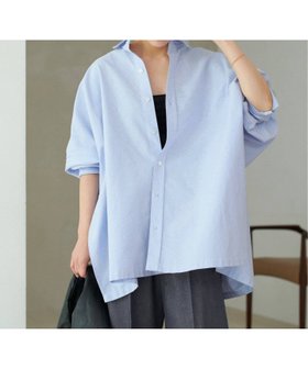【プラージュ/Plage】のLight OX Poncho シャツ 人気、トレンドファッション・服の通販 founy(ファニー) ファッション Fashion レディースファッション Fashion for Women トップス・カットソー Cut & Sew Tops シャツ・ブラウス・オフィスカジュアル Elegant Blouses & Button-Ups オックス Oxford Fabric スリット Slit, Slit Detail |ID:prp329100004677624