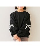 【デビロック/devirock / KIDS】のときめきリボンスリーブ ミニ裏毛 スウェット トレーナー トレーナー トップス 25AW ブラック|ID: prp329100004677679 ipo3291000000034636578