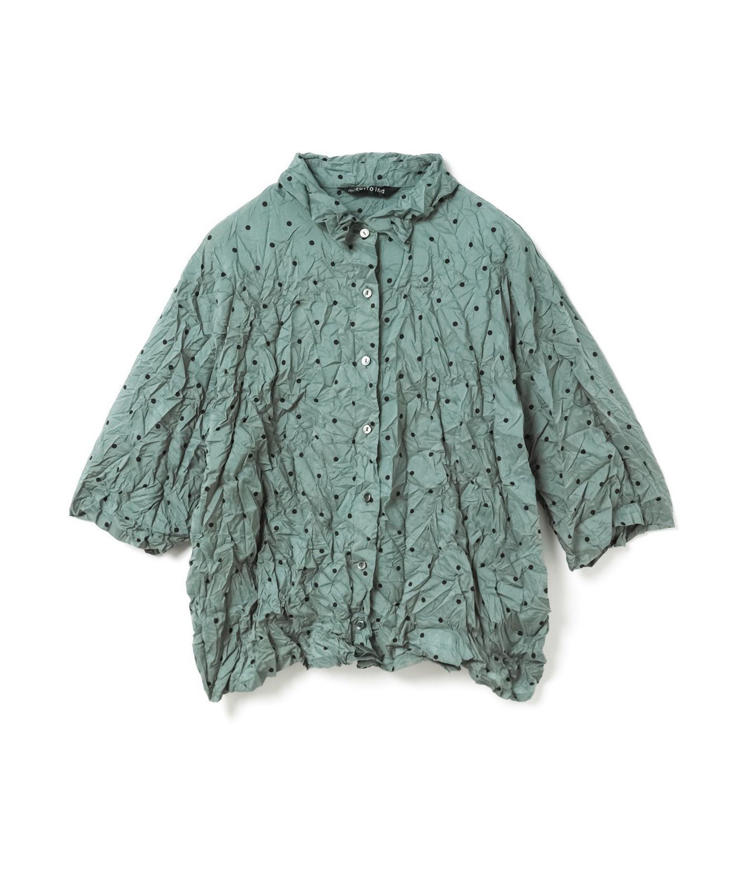 【マーコート/MARcourt】のmizuiro ind ドットプリントキャッチワッシャーシャツ 人気、トレンドファッション・服の通販 founy(ファニー) 　ファッション　Fashion　レディースファッション　Fashion for Women　トップス・カットソー　Cut & Sew Tops　シャツ・ブラウス・オフィスカジュアル　Elegant Blouses & Button-Ups　オケージョン　Occasion Wear　ドット　Polka Dot, Dot Pattern　ワッシャー　Washer, Crinkled Finish　人気　Popular, Best Seller　春　Spring　 other-1|ID: prp329100004677732 ipo3291000000033795123