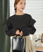 【フリークスストア/FREAK'S STORE】のワッフル フリル 袖 ロング スリーブ プルオーバー【限定展開】 ブラック|ID: prp329100004677769 ipo3291000000033795328