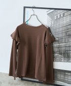 【フリークスストア/FREAK'S STORE】のワッフル フリル 袖 ロング スリーブ プルオーバー【限定展開】 ブラウン|ID: prp329100004677769 ipo3291000000033795330