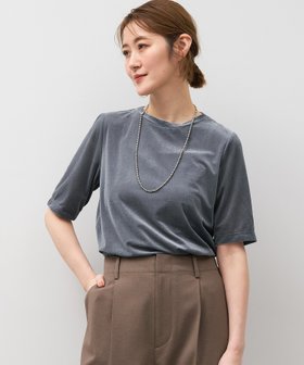 【マイカ ディール/MICA & DEAL】のシアーベロアT-shirt 人気、トレンドファッション・服の通販 founy(ファニー) ファッション Fashion レディースファッション Fashion for Women トップス・カットソー Cut & Sew Tops シャツ・ブラウス・オフィスカジュアル Elegant Blouses & Button-Ups ロングTシャツ・Tシャツ Longline T-Shirts & Tees ベロアトップス Velour Tops / Velvet-Look Items インナー Innerwear 秋 Autumn コンパクト Compact, Small Size シアー Sheer, See-Through シンプル Simple, Minimal ストレッチ Stretch, Stretchy Fabric スラックス Slacks, Dress Pants スリーブ Sleeve, Long Sleeve / Short Sleeve デニム Denim, Jeans Material トレンド Trend, Trending Now ハーフ Half, Half-Length ベロア Velour, Soft Velvet ベーシック Basic, Essential おすすめ Recommended / Our Picks エレガント 上品 Elegant |ID:prp329100004677898