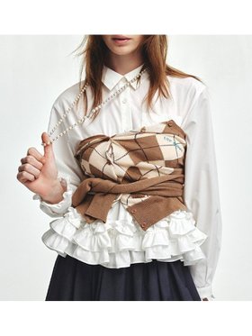 【リリーブラウン/Lily Brown】のホイップフリルヘムブラウス 人気、トレンドファッション・服の通販 founy(ファニー) ファッション Fashion レディースファッション Fashion for Women トップス・カットソー Cut & Sew Tops シャツ・ブラウス・オフィスカジュアル Elegant Blouses & Button-Ups アシンメトリー Asymmetrical Style カフス Cuff Design スマート Smart, Elegant フェミニン Feminine, Girly フリル Frill, Ruffle |ID:prp329100004677965