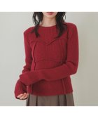 【リアン/Lian】のビスチェデザインリブニットトップス レッド|ID: prp329100004677966 ipo3291000000034504560