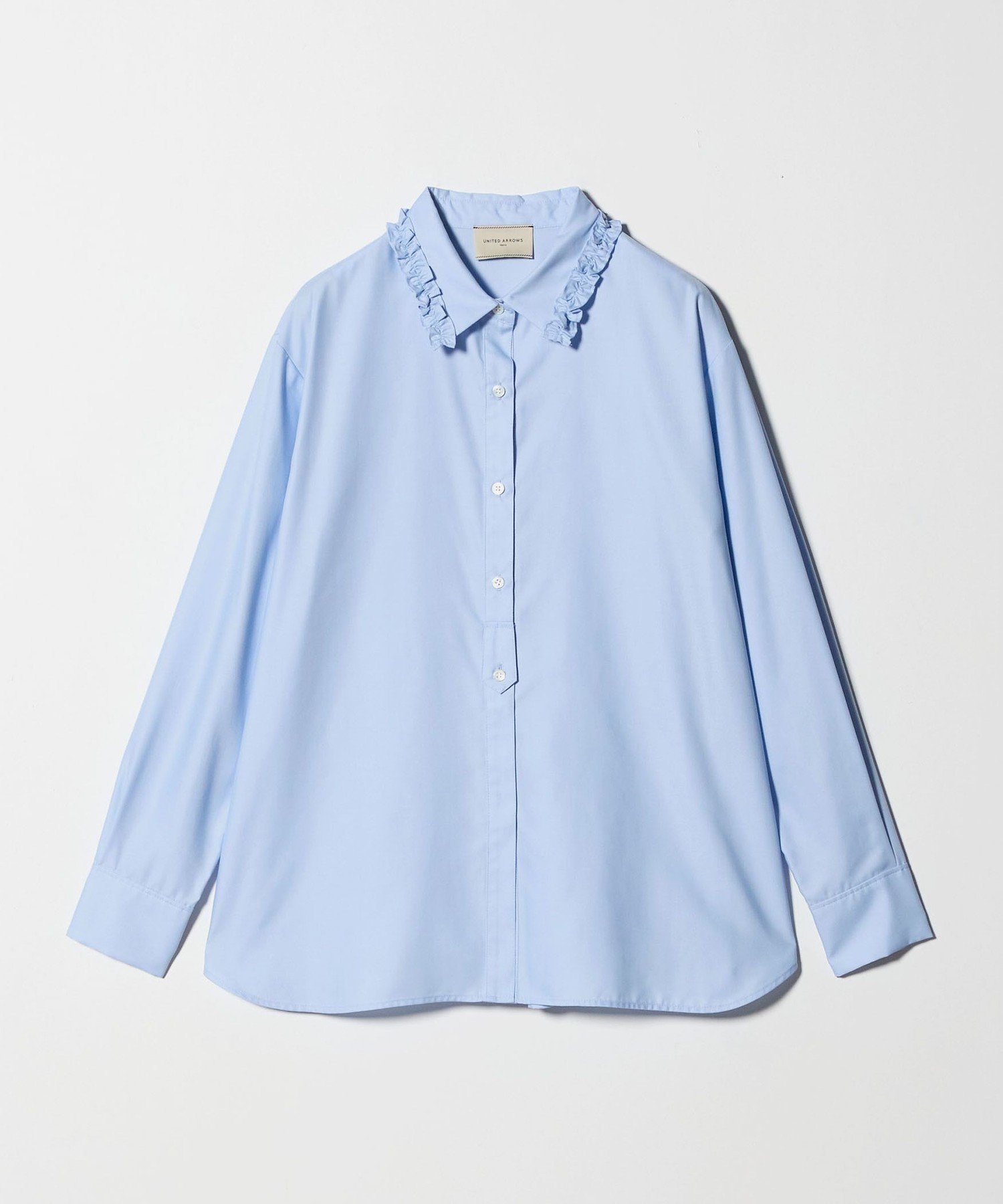 【ユナイテッドアローズ/UNITED ARROWS】のミニフリルシャツ-ウォッシャブル- 人気、トレンドファッション・服の通販 founy(ファニー) 　ファッション　Fashion　レディースファッション　Fashion for Women　トップス・カットソー　Cut & Sew Tops　シャツ・ブラウス・オフィスカジュアル　Elegant Blouses & Button-Ups　おすすめ　Recommended / Our Picks　インナー　Innerwear　ウォッシャブル　Machine Washable　ドレープ　Drape, Draping Fabric　フリル　Frill, Ruffle　ベスト　Vest, Waistcoat　 other-1|ID: prp329100004677986 ipo3291000000033796415