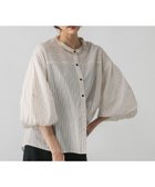 【グローバルワーク/GLOBAL WORK】の袖バルーンブラウス8分袖/288616 人気、トレンドファッション・服の通販 founy(ファニー) ファッション Fashion レディースファッション Fashion for Women トップス・カットソー Cut & Sew Tops シャツ・ブラウス・オフィスカジュアル Elegant Blouses & Button-Ups おすすめ Recommended / Our Picks チェーン Chain, Chain Strap デニム Denim, Jeans Material ネックレス Necklace, Pendant Necklace バルーン Balloon, Balloon Silhouette パール Pearl, Pearl Accent ワイド Wide, Wide Fit 夏 Summer thumbnail ボルドーストライプ11|ID: prp329100004677994 ipo3291000000033796455