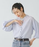 【グローバルワーク/GLOBAL WORK】の袖バルーンブラウス8分袖/288616 人気、トレンドファッション・服の通販 founy(ファニー) ファッション Fashion レディースファッション Fashion for Women トップス・カットソー Cut & Sew Tops シャツ・ブラウス・オフィスカジュアル Elegant Blouses & Button-Ups おすすめ Recommended / Our Picks チェーン Chain, Chain Strap デニム Denim, Jeans Material ネックレス Necklace, Pendant Necklace バルーン Balloon, Balloon Silhouette パール Pearl, Pearl Accent ワイド Wide, Wide Fit 夏 Summer thumbnail サックスブルー82|ID: prp329100004677994 ipo3291000000033796456