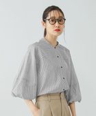 【グローバルワーク/GLOBAL WORK】の袖バルーンブラウス8分袖/288616 人気、トレンドファッション・服の通販 founy(ファニー) ファッション Fashion レディースファッション Fashion for Women トップス・カットソー Cut & Sew Tops シャツ・ブラウス・オフィスカジュアル Elegant Blouses & Button-Ups おすすめ Recommended / Our Picks チェーン Chain, Chain Strap デニム Denim, Jeans Material ネックレス Necklace, Pendant Necklace バルーン Balloon, Balloon Silhouette パール Pearl, Pearl Accent ワイド Wide, Wide Fit 夏 Summer thumbnail ネイビーストライプ88|ID: prp329100004677994 ipo3291000000033796457