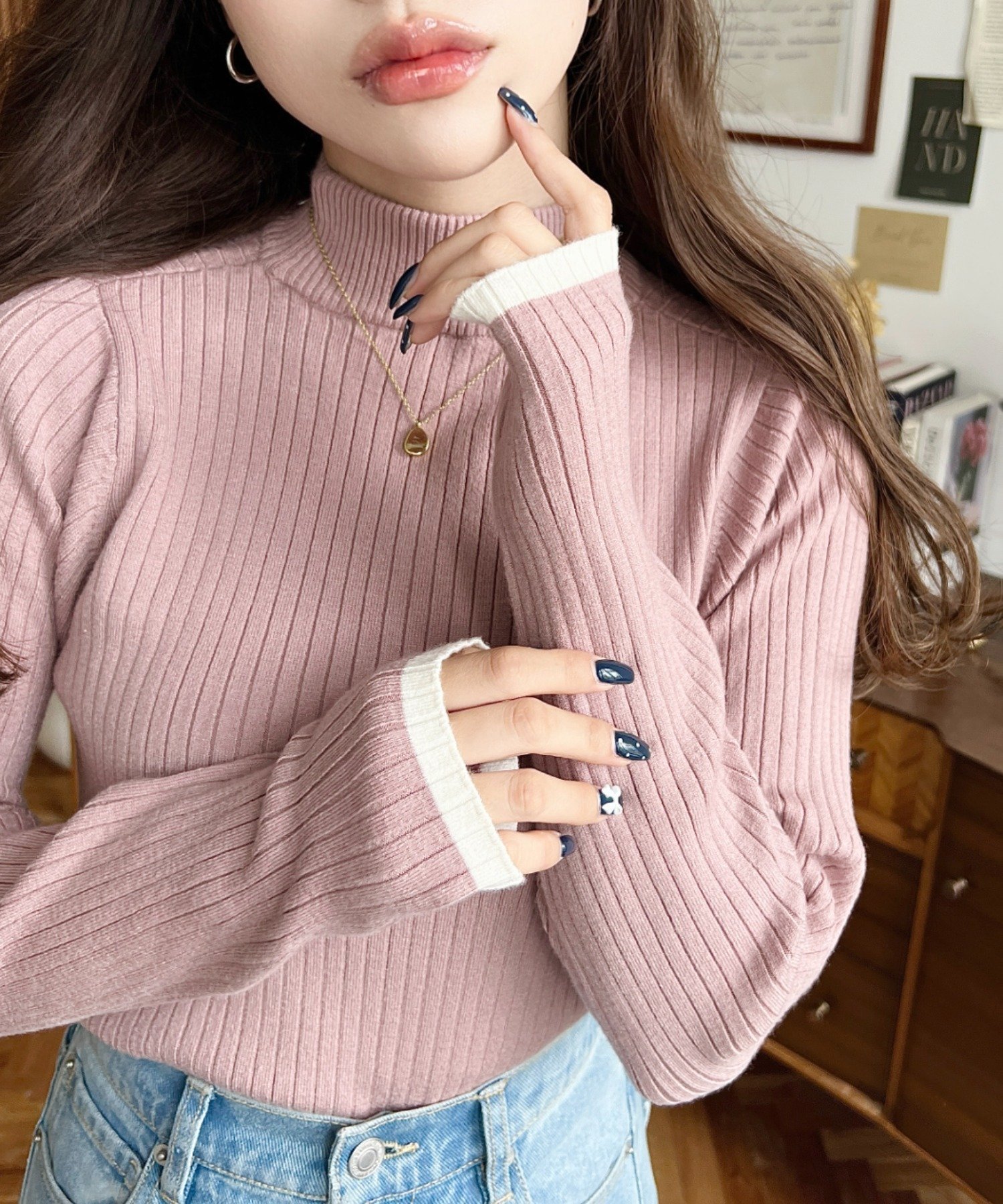 【モーメントプラス/moment+ / MEN】の12G ボトルネック配色ラインワイドリブニットプルオーバー インテリア・キッズ・メンズ・レディースファッション・服の通販 founy(ファニー) 　ファッション　Fashion　メンズファッション　Fashion for Men　トップス・カットソー　Cut & Sew Tops　ニット・セーター / 定番トップス　Knit Tops & Sweaters　シンプル　Simple, Minimal　ジャケット　Jacket, Outerwear　スリム　Slim, Slim Fit　デニム　Denim, Jeans Material　トレンド　Trend, Trending Now　定番　Standard, Basic Item　なめらか　Smooth, Silky Texture　フィット　Fit, Slim Fit　ベーシック　Basic, Essential　ボトルネック　Bottle Neck, Mock Neck　再入荷　Restock / Back in Stock　プチプライス・低価格　Affordable / Budget Price　おすすめ　Recommended / Our Picks　エレガント 上品　Elegant　ピンク|ID: prp329100004678013 ipo3291000000034505689