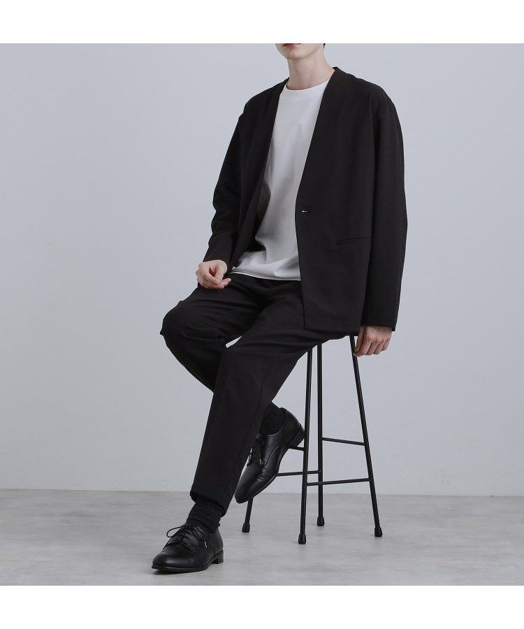 【ティーケー/tk TAKEO KIKUCHI / MEN】の【2点セットジャケット+パンツ】エアリードライノーカラージャケット スラックス インテリア・キッズ・メンズ・レディースファッション・服の通販 founy(ファニー) 　ファッション　Fashion　メンズファッション　Fashion for Men　ボトムス　Bottoms　インナー　Innerwear　カットソー　Cut and Sewn Top　カーディガン　Cardigan, Knitwear　クロップド　Cropped, Short Length　サマー　Summer, Summer Style　ジャケット　Jacket, Outerwear　スラックス　Slacks, Dress Pants　スーツ　Suit, Formalwear　セットアップ　Set-Up, Coordinated Outfit　フロント　Front, Front Design　ポケット　Pocket, Pocket Detail　リラックス　Relax, Relaxed Fit　ワイド　Wide, Wide Fit　おすすめ　Recommended / Our Picks　ブラック|ID: prp329100004678024 ipo3291000000033924126