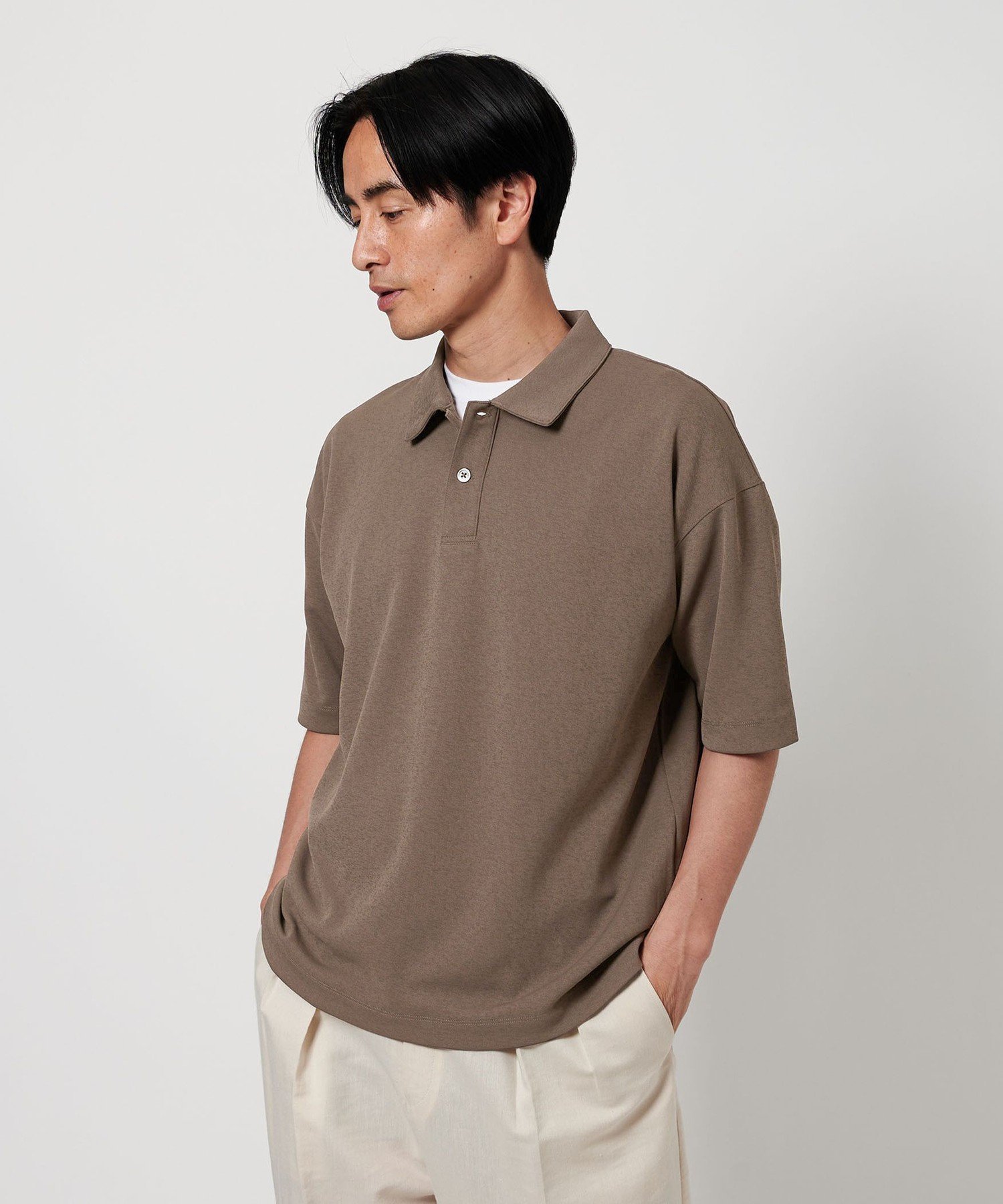 【ビューティ&ユース ユナイテッドアローズ/BEAUTY&YOUTH / UNITED ARROWS / MEN】のドライタッチ スムース ジャージー ポロシャツ -吸水速乾性- インテリア・キッズ・メンズ・レディースファッション・服の通販 founy(ファニー) 　ファッション　Fashion　メンズファッション　Fashion for Men　インナー　Innerwear　カットソー　Cut and Sewn Top　吸水　Absorbent, Quick-Dry　ジャケット　Jacket, Outerwear　スタイリッシュ　Stylish, Fashionable　セットアップ　Set-Up, Coordinated Outfit　バランス　Balance, Style Balance　ポロシャツ　Polo Shirt, Collared Tee　メランジ　Melange, Mixed Yarn　リラックス　Relax, Relaxed Fit　ルーズ　Loose, Oversized　夏　Summer　ビジネス 仕事 通勤　Business / Work / Commuting　BEIGE|ID: prp329100004678079 ipo3291000000033796886