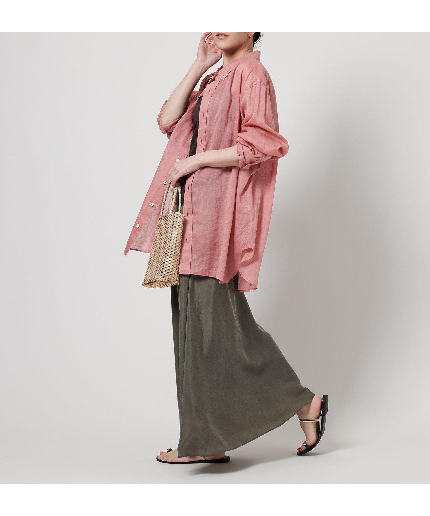 【ビューティ&ユース ユナイテッドアローズ/BEAUTY&YOUTH / UNITED ARROWS】の麻 ビッグ シャツ -ウォッシャブル- インテリア・キッズ・メンズ・レディースファッション・服の通販 founy(ファニー) 　ファッション　Fashion　レディースファッション　Fashion for Women　トップス・カットソー　Cut & Sew Tops　シャツ・ブラウス・オフィスカジュアル　Elegant Blouses & Button-Ups　おすすめ　Recommended / Our Picks　ウォッシャブル　Machine Washable　タンク　Tank Top, Sleeveless Top　ノースリーブ　Sleeveless, No-Sleeve　ビッグ　Big, Oversized　フロント　Front, Front Design　夏　Summer　羽織　Haori, Light Jacket　PINK|ID: prp329100004678121 ipo3291000000033797089