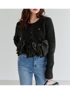 【スナイデル/SNIDEL】のリボンモチーフカーディガン BLK[009]|ID:prp329100004678130