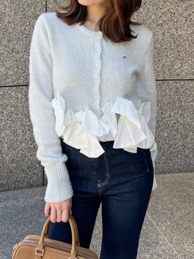 【スナイデル/SNIDEL】のリボンモチーフカーディガン 人気、トレンドファッション・服の通販 founy(ファニー) ファッション Fashion レディースファッション Fashion for Women トップス・カットソー Cut & Sew Tops カーディガン・羽織り Layered Style Cardigans シルバー Silver, Metallic Silver スマート Smart, Elegant タフタ Taffeta, Structured Fabric リボン Ribbon, Bow ロマンティック Romantic, Feminine Style |ID:prp329100004678130