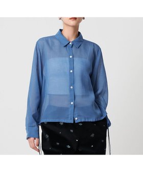 【ビューティ&ユース ユナイテッドアローズ/BEAUTY&YOUTH / UNITED ARROWS】のポリエステル シアードロストヘムシャツ 人気、トレンドファッション・服の通販 founy(ファニー) ファッション Fashion レディースファッション Fashion for Women トップス・カットソー Cut & Sew Tops シャツ・ブラウス・オフィスカジュアル Elegant Blouses & Button-Ups アメリカン American Style インナー Innerwear クロップド Cropped, Short Length シアー Sheer, See-Through スリーブ Sleeve, Long Sleeve / Short Sleeve トレンド Trend, Trending Now フォルム Silhouette, Form ブルゾン Blouson, Bomber Jacket ヘムライン Hemline, Bottom Cut ボトム Bottoms, Lower Wear 秋 Autumn 長袖 Long Sleeve, Full Sleeve |ID:prp329100004678134
