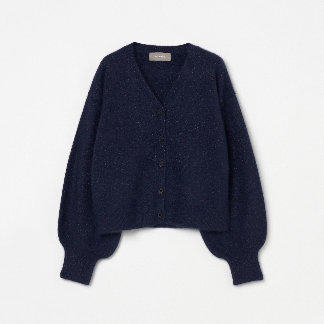 【エリオポール/heliopole】のGLITTER RACCOON CARDIGAN インテリア・キッズ・メンズ・レディースファッション・服の通販 founy(ファニー) 　ファッション　Fashion　レディースファッション　Fashion for Women　トップス・カットソー　Cut & Sew Tops　カーディガン・羽織り　Layered Style Cardigans　カーディガン　Cardigan, Knitwear　トレンド　Trend, Trending Now　エレガント 上品　Elegant　A/W・秋冬　Autumn/Winter　ネイビー|ID: prp329100004678168 ipo3291000000033797365