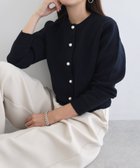 【アンドミー/andme】のパールボタン 長袖 ニット カーディガン 人気、トレンドファッション・服の通販 founy(ファニー) ファッション Fashion レディースファッション Fashion for Women トップス・カットソー Cut & Sew Tops ニット Knit Tops & Sweaters カーディガン・羽織り Layered Style Cardigans カーディガン Cardigan, Knitwear コンパクト Compact, Small Size トレンド Trend, Trending Now パール Pearl, Pearl Accent エレガント 上品 Elegant 長袖 Long Sleeve, Full Sleeve thumbnail ネイビー|ID: prp329100004678177 ipo3291000000033797418