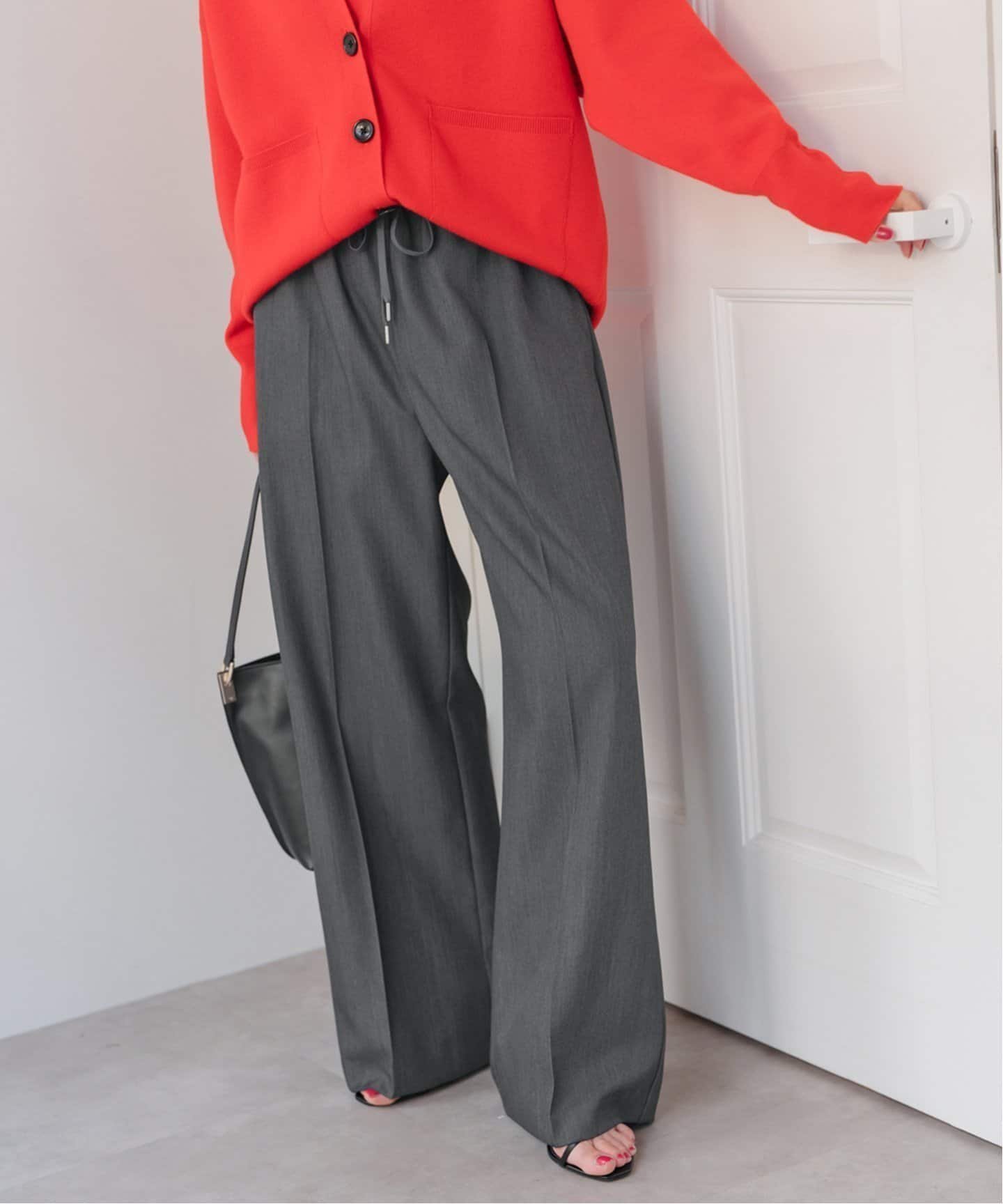 【スピック&スパン/Spick & Span】のP/Wイージースラックスパンツ インテリア・キッズ・メンズ・レディースファッション・服の通販 founy(ファニー) 　ファッション　Fashion　レディースファッション　Fashion for Women　パンツ　Pants & Trousers　ストレッチ　Stretch, Stretchy Fabric　スラックス　Slacks, Dress Pants　マニッシュ　Mannish, Boyish　エレガント 上品　Elegant　グレー|ID: prp329100004678188 ipo3291000000033845348