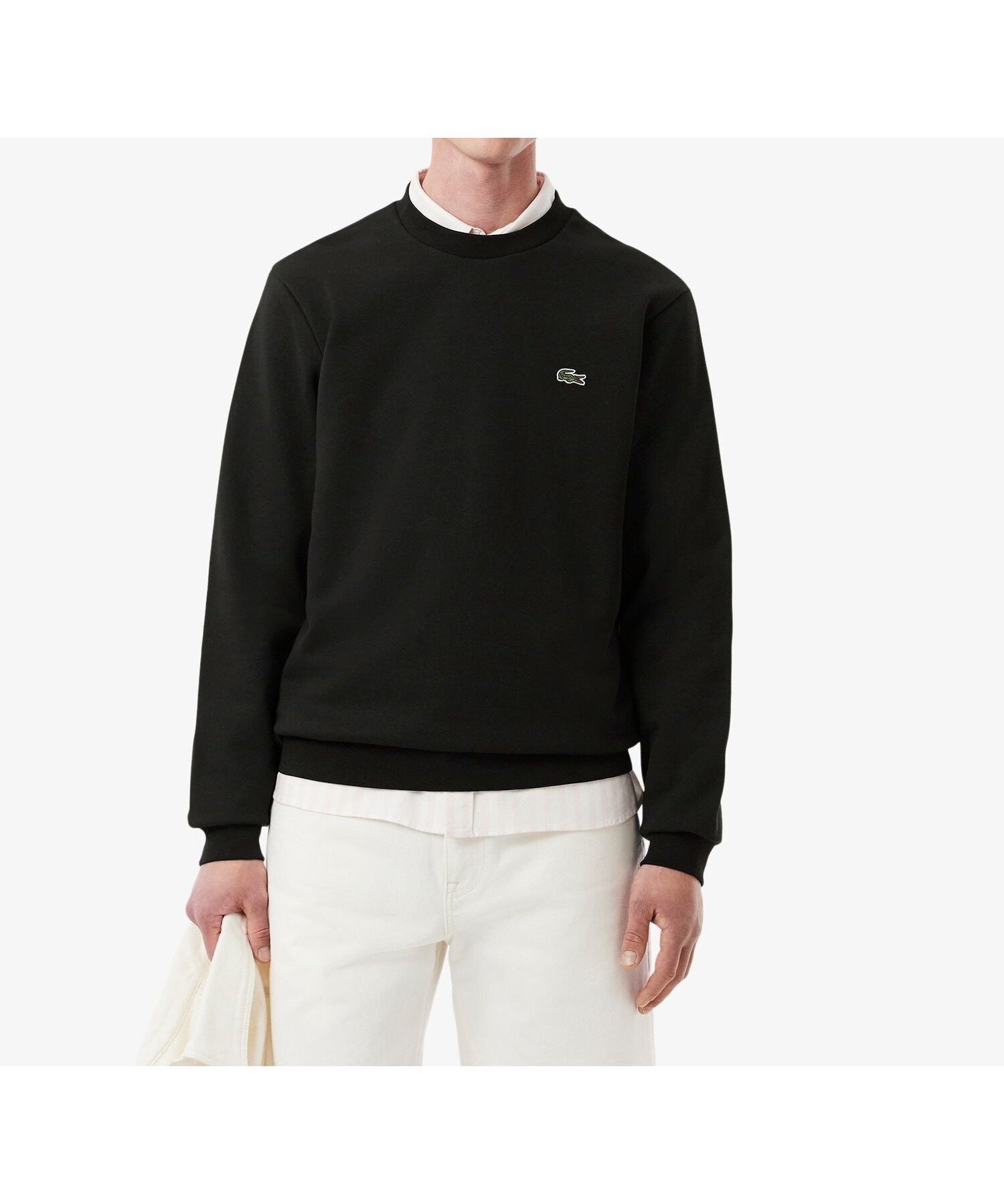 【ラコステ/LACOSTE / MEN】のエッセンシャルクルーネックスウェット インテリア・キッズ・メンズ・レディースファッション・服の通販 founy(ファニー) 　ファッション　Fashion　メンズファッション　Fashion for Men　トレンド　Trend, Trending Now　ブラック|ID: prp329100004678206 ipo3291000000033797569