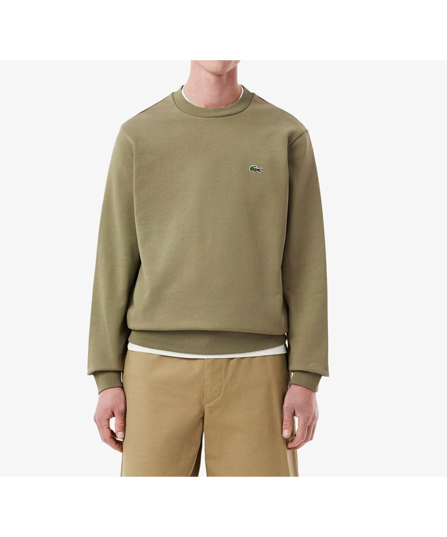 【ラコステ/LACOSTE / MEN】のエッセンシャルクルーネックスウェット インテリア・キッズ・メンズ・レディースファッション・服の通販 founy(ファニー) 　ファッション　Fashion　メンズファッション　Fashion for Men　トレンド　Trend, Trending Now　カーキ|ID: prp329100004678206 ipo3291000000033797575