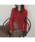 【リアン/Lian】のクロシェポロニットカーディガン 人気、トレンドファッション・服の通販 founy(ファニー) ファッション Fashion レディースファッション Fashion for Women トップス・カットソー Cut & Sew Tops ニット Knit Tops & Sweaters カーディガン・羽織り Layered Style Cardigans メッシュ Mesh, Net Fabric モチーフ Motif, Design Theme thumbnail レッド|ID: prp329100004678237 ipo3291000000033797734
