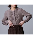【アンタイトル/UNTITLED】の【UVケア/吸水速乾/通勤】フリルサテンブラウス 人気、トレンドファッション・服の通販 founy(ファニー) ファッション Fashion レディースファッション Fashion for Women トップス・カットソー Cut & Sew Tops シャツ・ブラウス・オフィスカジュアル Elegant Blouses & Button-Ups インナー Innerwear カーディガン Cardigan, Knitwear サテン Satin, Glossy Fabric ジャケット Jacket, Outerwear フリル Frill, Ruffle フロント Front, Front Design メタル Metal, Metal Parts エレガント 上品 Elegant 吸水 Absorbent, Quick-Dry ビジネス 仕事 通勤 Business / Work / Commuting thumbnail トープ|ID: prp329100004678325 ipo3291000000033902514