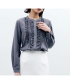 【アンタイトル/UNTITLED】の【1枚で着映え/オンオフ着回し】フリルサテンブラウス チャコールグレー|ID: prp329100004678325 ipo3291000000034575232