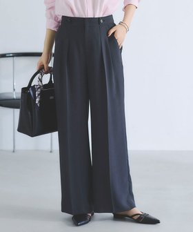 【インディヴィ/INDIVI】の【着る日傘/UVケア/接触冷感】タックワイドパンツ 人気、トレンドファッション・服の通販 founy(ファニー) ファッション Fashion レディースファッション Fashion for Women パンツ Pants & Trousers レイングッズ・傘・晴雨兼用傘 Umbrellas & Rain Gear ヴィンテージ Vintage Style 10月号 October Issue シンプル Simple, Minimal ジャケット Jacket, Outerwear ストレッチ Stretch, Stretchy Fabric セットアップ Set-Up, Coordinated Outfit ダブル Double, Double-Breasted ポケット Pocket, Pocket Detail 日傘 Parasol, UV Umbrella |ID:prp329100004678330