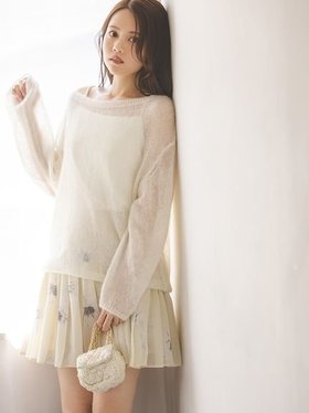 【スナイデル/SNIDEL】 【WEB限定カラーあり】シアーモヘヤルーズプルオーバー人気、トレンドファッション・服の通販 founy(ファニー) ファッション Fashion レディースファッション Fashion for Women トップス・カットソー Cut & Sew Tops カジュアルプルオーバー・ニットトップス Pullovers & Knit Tops / Casual Pullovers おすすめ Recommended / Our Picks とろみ Fluid, Flowy Fabric インナー Innerwear ウェーブ Wavy Pattern キャミソール Camisole, Spaghetti Strap Top ミックス Mix, Mixed Style |ID:prp329100004678339