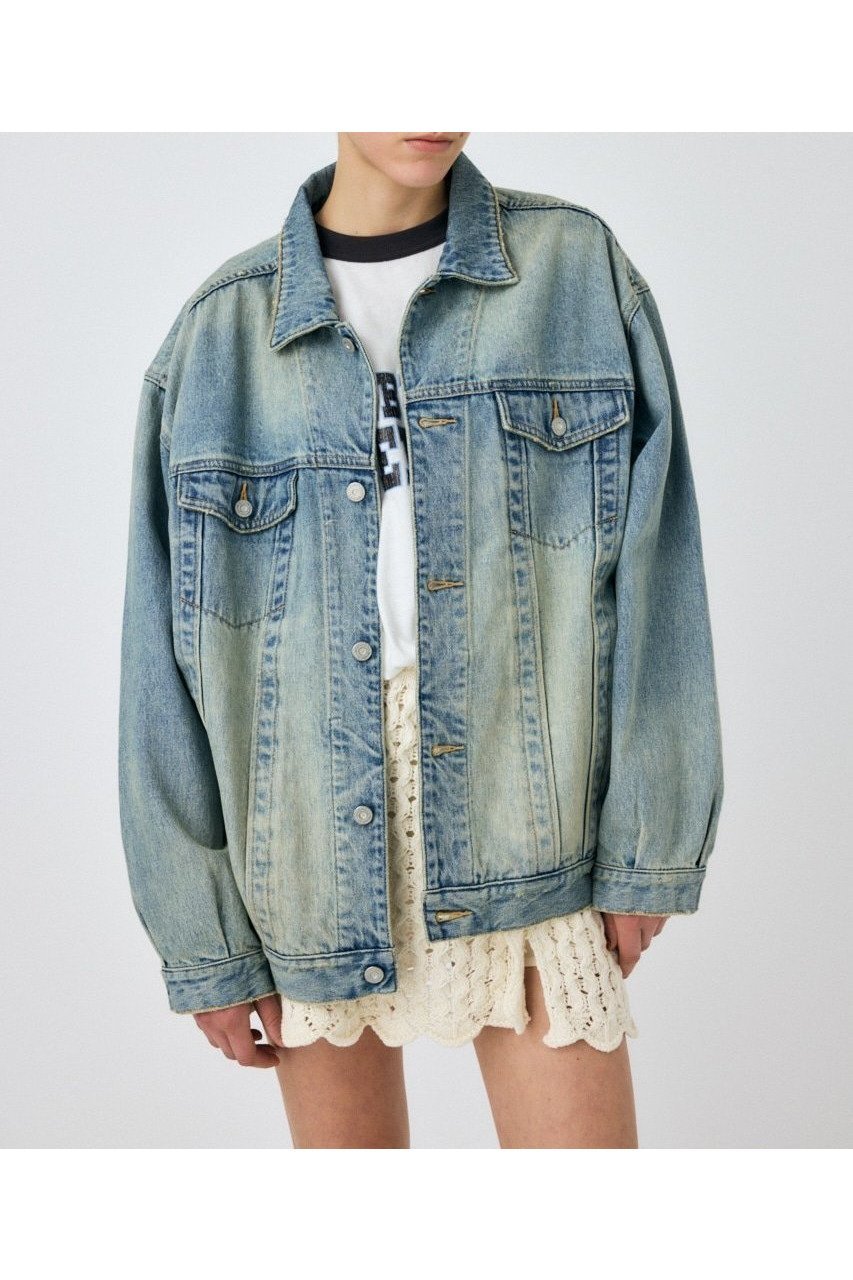 【マウジー/moussy】のOVERDYE デニムジャケット インテリア・キッズ・メンズ・レディースファッション・服の通販 founy(ファニー) 　ファッション　Fashion　レディースファッション　Fashion for Women　アウター　Coat / Outerwear Collection　レディースジャケット・軽アウター　Jackets　デニムジャケット / カジュアルアウター　Denim Jackets　クラッシュ　Distressed, Crashed Style　ジャケット　Jacket, Outerwear　セットアップ　Set-Up, Coordinated Outfit　ダメージ　Distressed, Destroyed　デニム　Denim, Jeans Material　人気　Popular, Best Seller　再入荷　Restock / Back in Stock　おすすめ　Recommended / Our Picks　L/BLU1|ID: prp329100004678341 ipo3291000000033798308