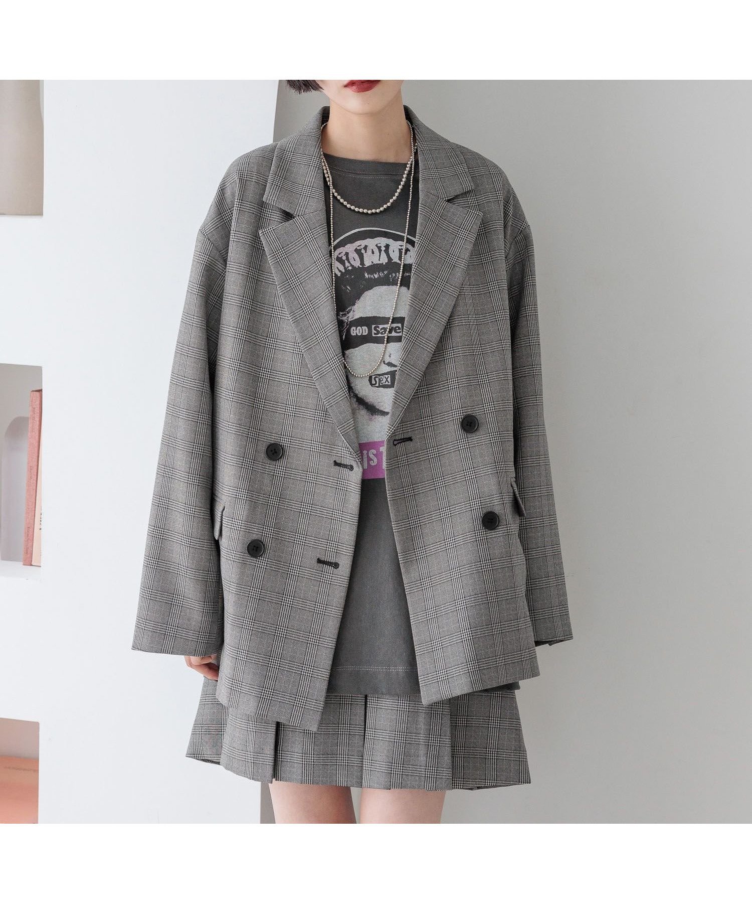 【ローリーズファーム/LOWRYS FARM】のラナテックダブルジャケット インテリア・キッズ・メンズ・レディースファッション・服の通販 founy(ファニー) 　ファッション　Fashion　レディースファッション　Fashion for Women　アウター　Coat / Outerwear Collection　レディースジャケット・軽アウター　Jackets　おすすめ　Recommended / Our Picks　オケージョン　Occasion Wear　シンプル　Simple, Minimal　ジャケット　Jacket, Outerwear　ダブル　Double, Double-Breasted　フロント　Front, Front Design　プリーツ　Pleats, Pleated　グレー|ID: prp329100004678344 ipo3291000000033849164