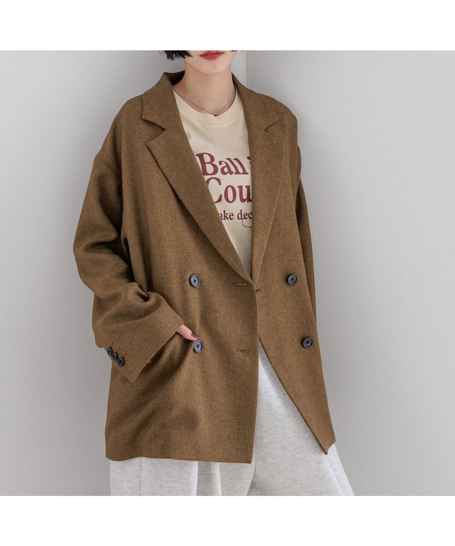 【ローリーズファーム/LOWRYS FARM】のラナテックダブルジャケット インテリア・キッズ・メンズ・レディースファッション・服の通販 founy(ファニー) 　ファッション　Fashion　レディースファッション　Fashion for Women　アウター　Coat / Outerwear Collection　レディースジャケット・軽アウター　Jackets　おすすめ　Recommended / Our Picks　オケージョン　Occasion Wear　シンプル　Simple, Minimal　ジャケット　Jacket, Outerwear　ダブル　Double, Double-Breasted　フロント　Front, Front Design　プリーツ　Pleats, Pleated　ベージュ|ID: prp329100004678344 ipo3291000000034360255