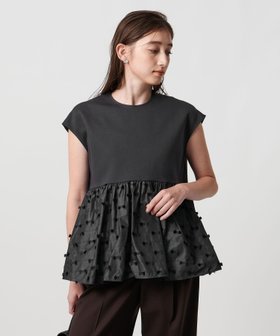 【ユナイテッドアローズ/UNITED ARROWS】 リボン カットジャガード コンビ ブラウス -ウォッシャブル-人気、トレンドファッション・服の通販 founy(ファニー) ファッション Fashion レディースファッション Fashion for Women トップス・カットソー Cut & Sew Tops シャツ・ブラウス・オフィスカジュアル Elegant Blouses & Button-Ups ウォッシャブル Machine Washable カットジャガード Cut Jacquard コンパクト Compact, Small Size コンビ Combo, Combination Style 切替 Switching, Contrast Panel スタイリッシュ Stylish, Fashionable スリーブ Sleeve, Long Sleeve / Short Sleeve タフタ Taffeta, Structured Fabric ダブル Double, Double-Breasted フェイス Face, Facial Design フレンチ French, French Style ベスト Vest, Waistcoat ペプラム Peplum, Flared Hem ボトム Bottoms, Lower Wear ラウンド Round, Round Neck リボン Ribbon, Bow ワイド Wide, Wide Fit |ID:prp329100004678349