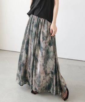 【ラジュール/Lajour】のニュアンスプリント シフォン フレアスカート 人気、トレンドファッション・服の通販 founy(ファニー) ファッション Fashion レディースファッション Fashion for Women スカート Skirts Aライン・フレアスカート A-Line & Flared Skirts エアリー Airy Texture シアー Sheer, See-Through シフォン Chiffon, Lightweight Fabric フェミニン Feminine, Girly フレア Flare, Flared プリント Print, Printed Pattern ロング Long, Long-Length |ID:prp329100004678405