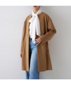 【アンタイトル/UNTITLED】の【ゆったり/軽やか】カシミヤ混ノーカラーコート キャメル|ID: prp329100004678423 ipo3291000000034631794