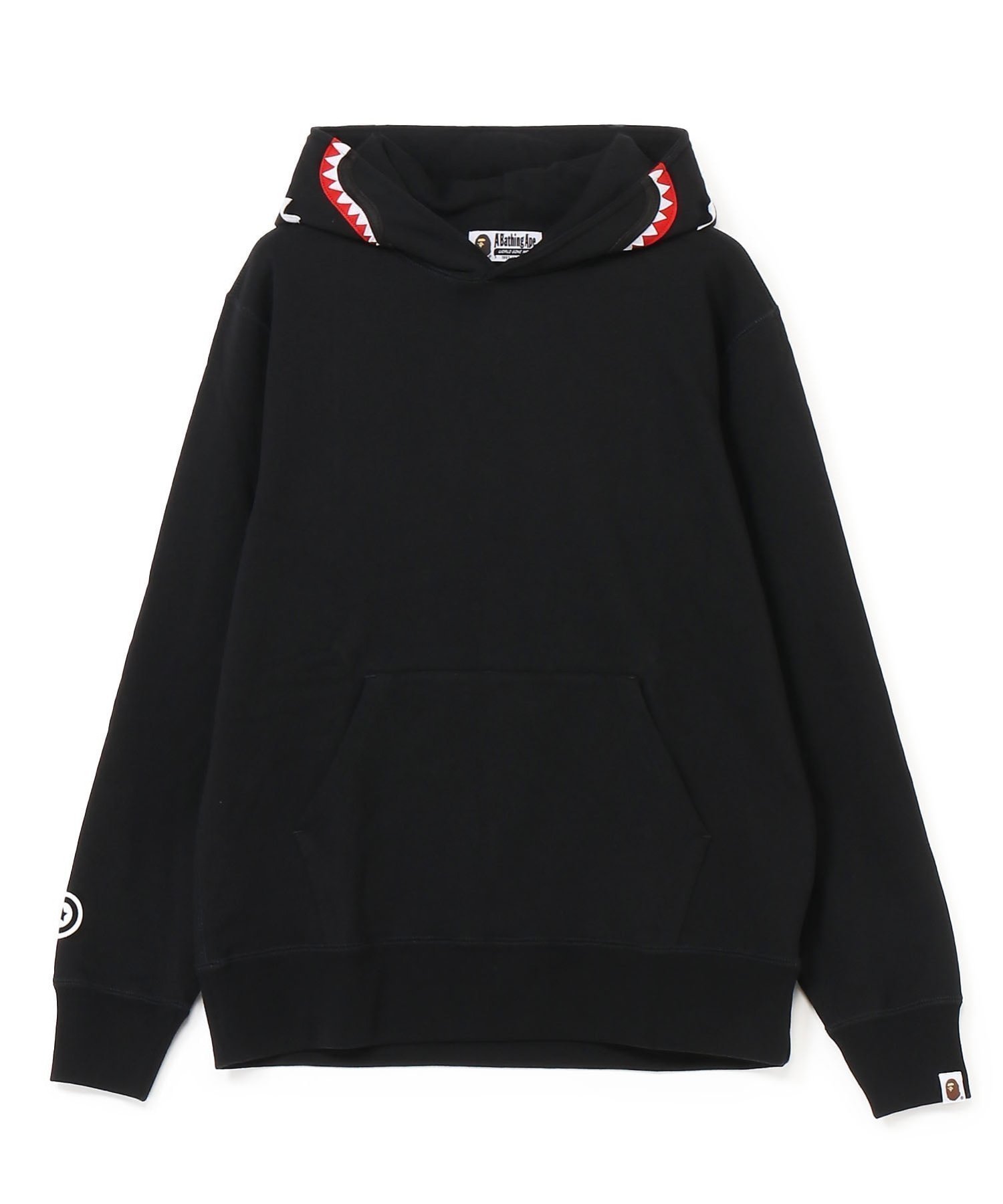 【アベイシングエイプ/A BATHING APE / MEN】のSHARK PULLOVER HOODIE M インテリア・キッズ・メンズ・レディースファッション・服の通販 founy(ファニー) 　ファッション　Fashion　メンズファッション　Fashion for Men　シンプル　Simple, Minimal　スマート　Smart, Elegant　ポケット　Pocket, Pocket Detail　モチーフ　Motif, Design Theme　財布　Wallet, Purse　BLACK|ID: prp329100004678444 ipo3291000000033798814